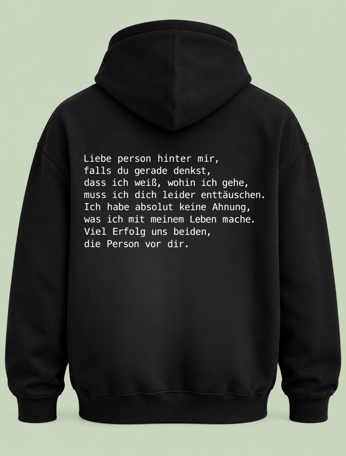 Person hinter mir - Hoodie Unisex Backprint