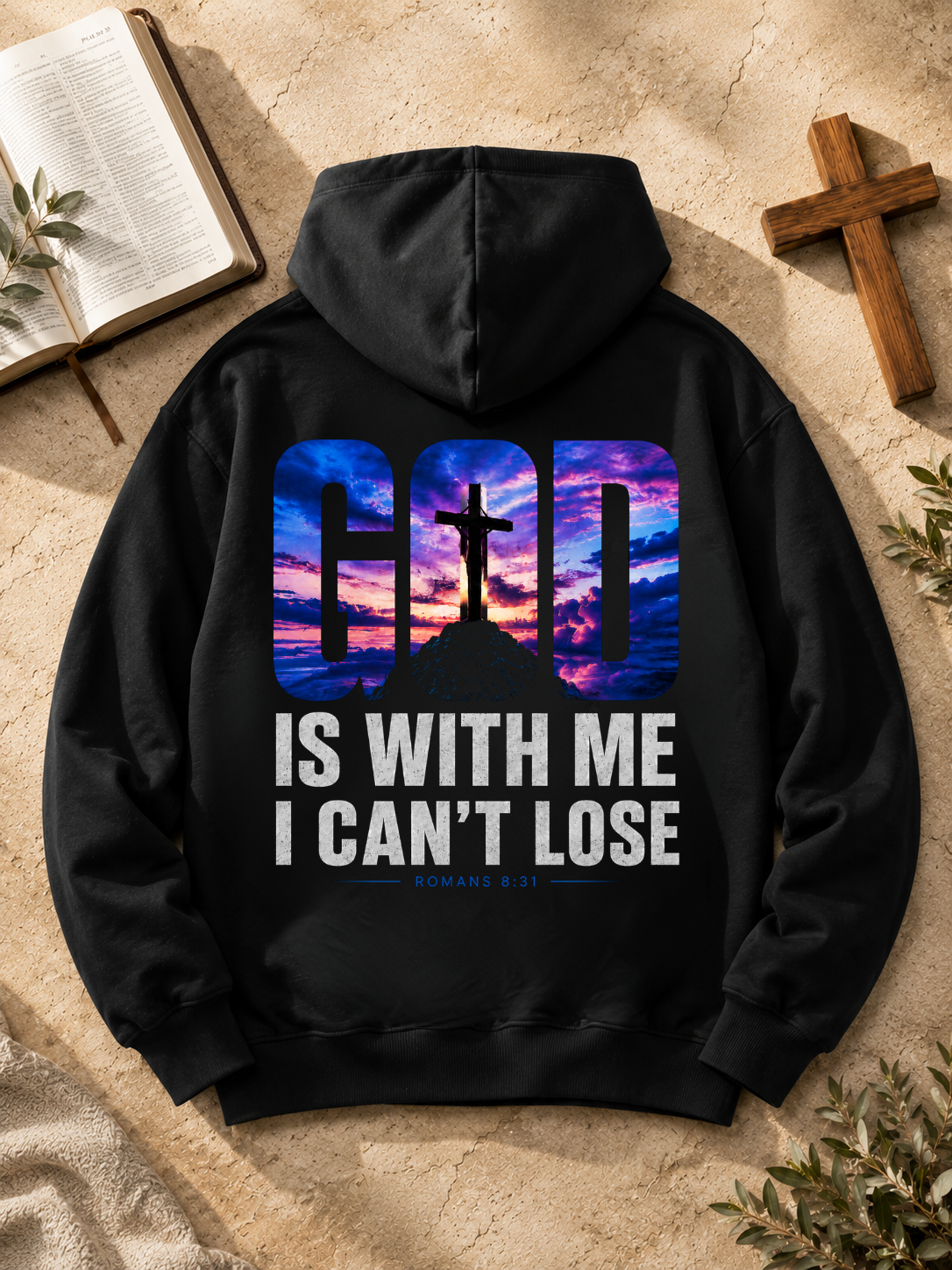 God is with me - Hoodie Unisex Backprint