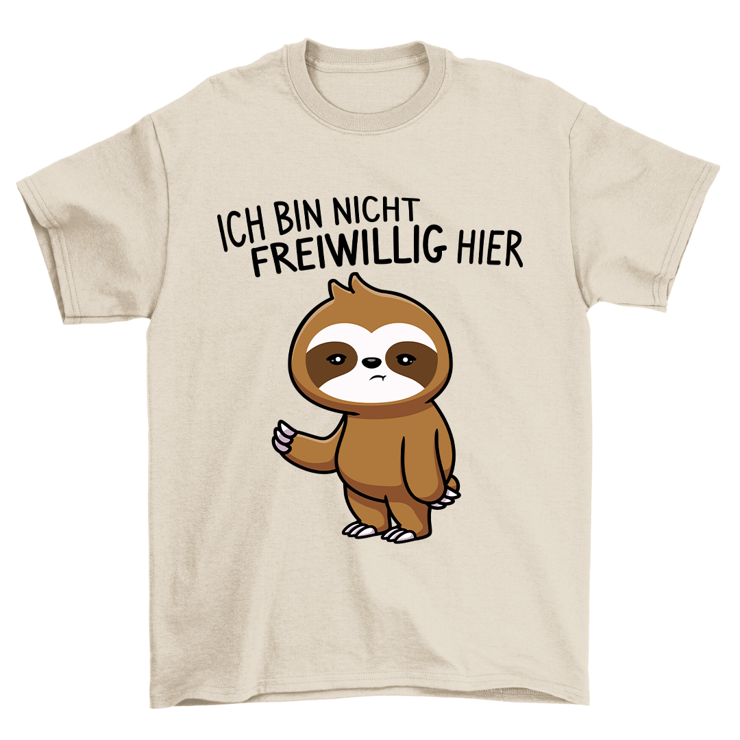 Nicht Freiwillig Faultier - Shirt Unisex