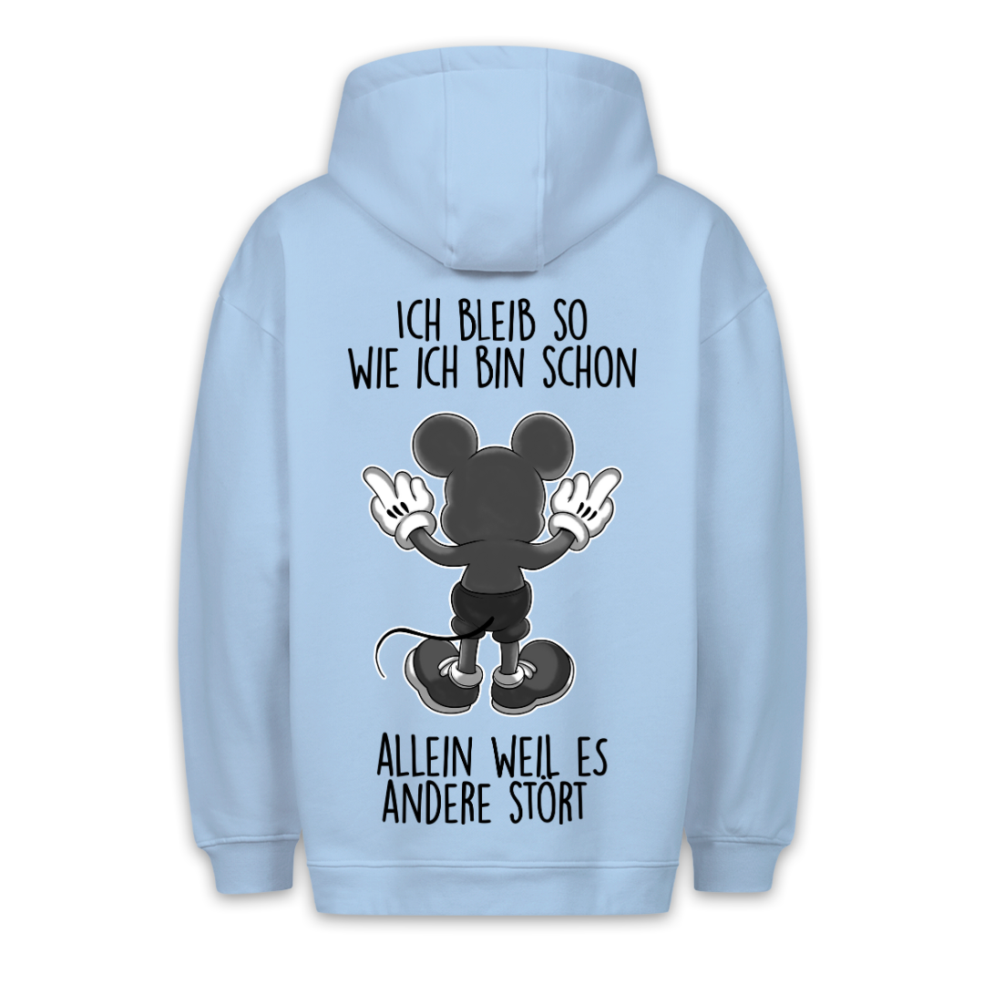 Ich Bleib So Maus - Hoodie Unisex Rückendruck