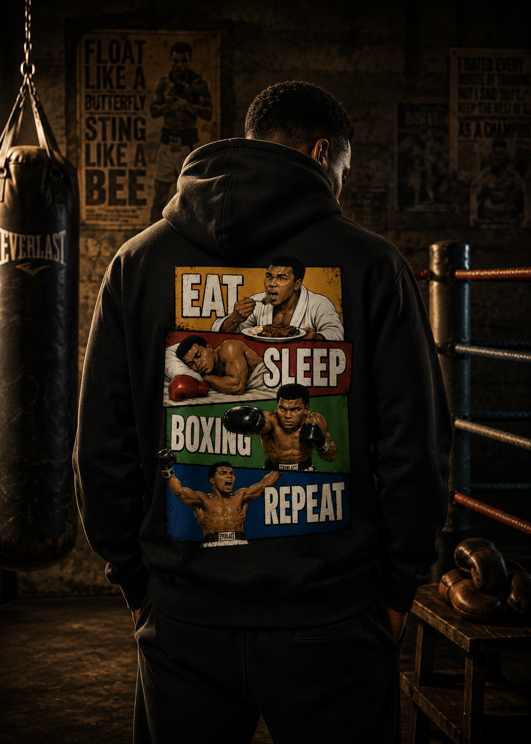 Eat, sleep, boxing - Premium Hoodie Unisex