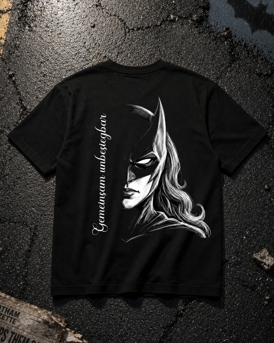 Gemeinsam unbesiegbar Frau - Shirt Unisex Backprint