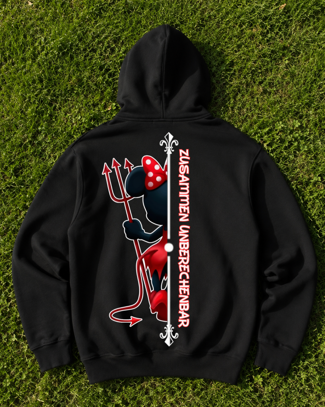 Zusammen unberechenbar Frau - Hoodie Unisex Backprint