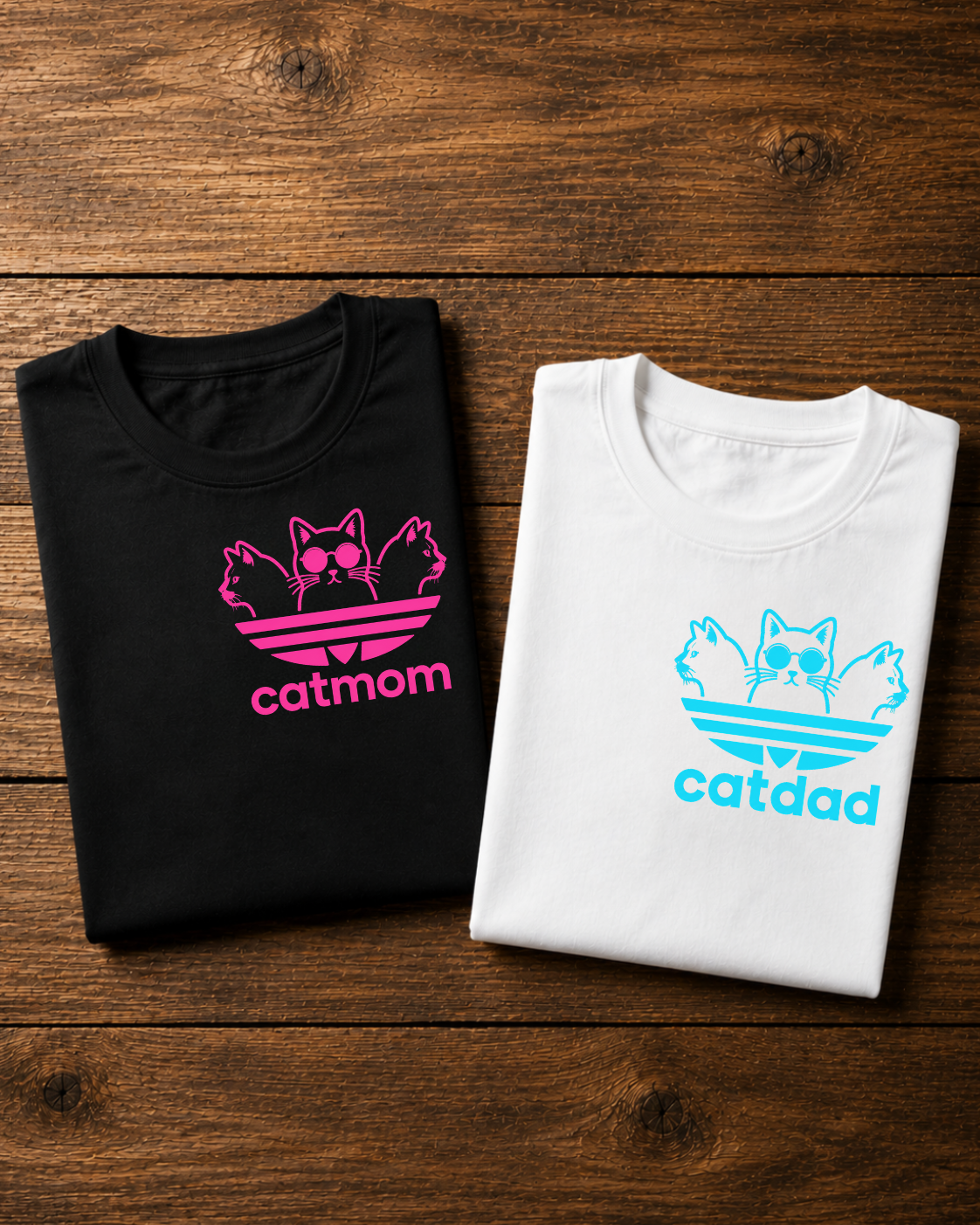 catmom / catdad - Shirt Couple Bündel