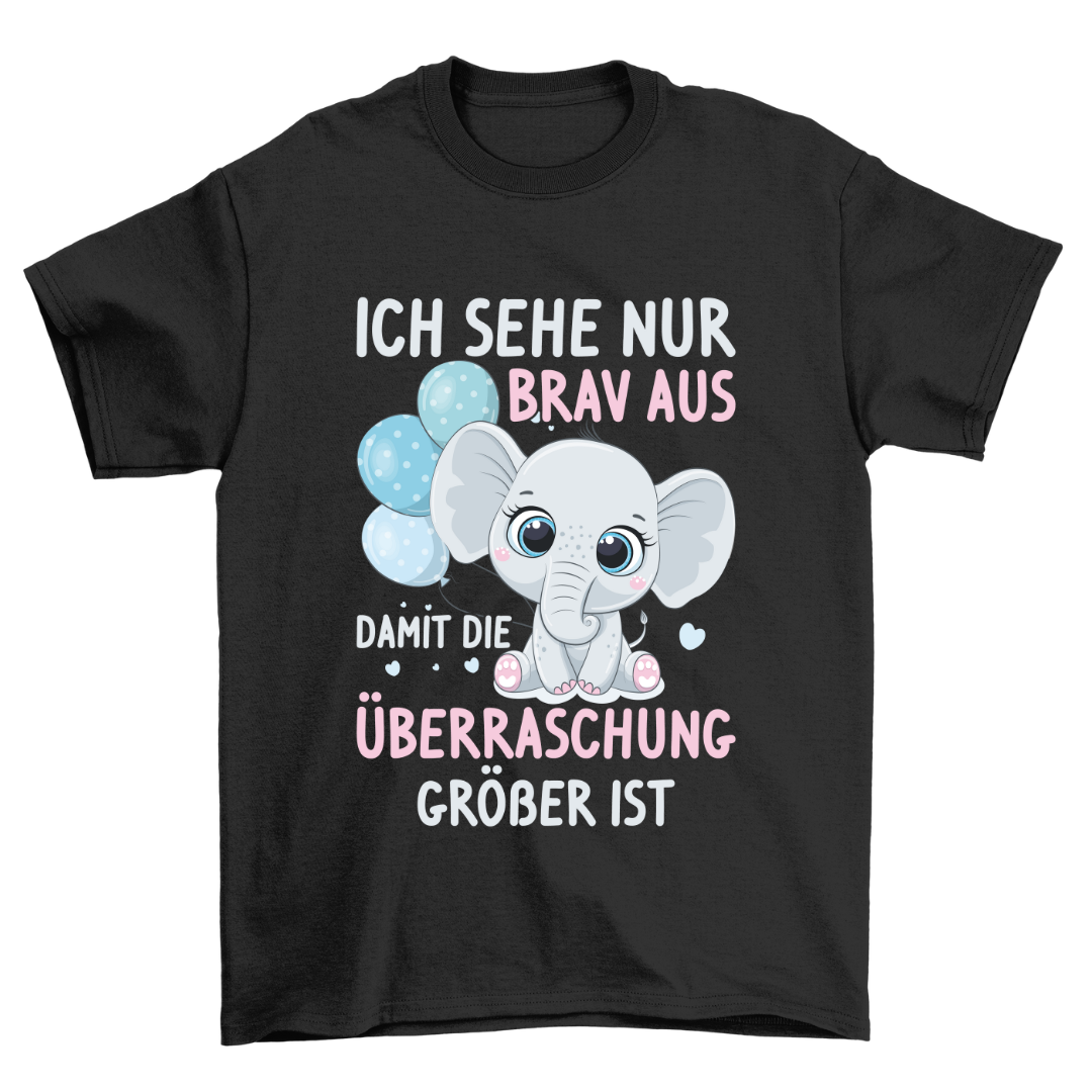 Überraschung Elefant - Shirt Unisex