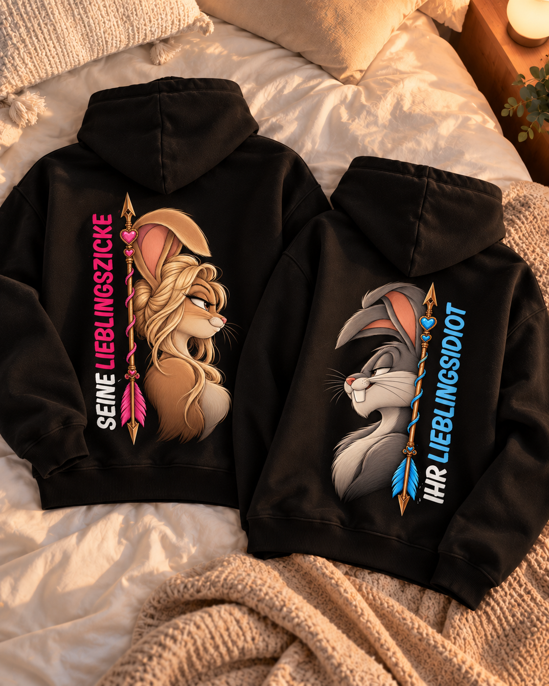 Lieblingszicke und Lieblingsidiot - Kuschel Hoodie Bündel
