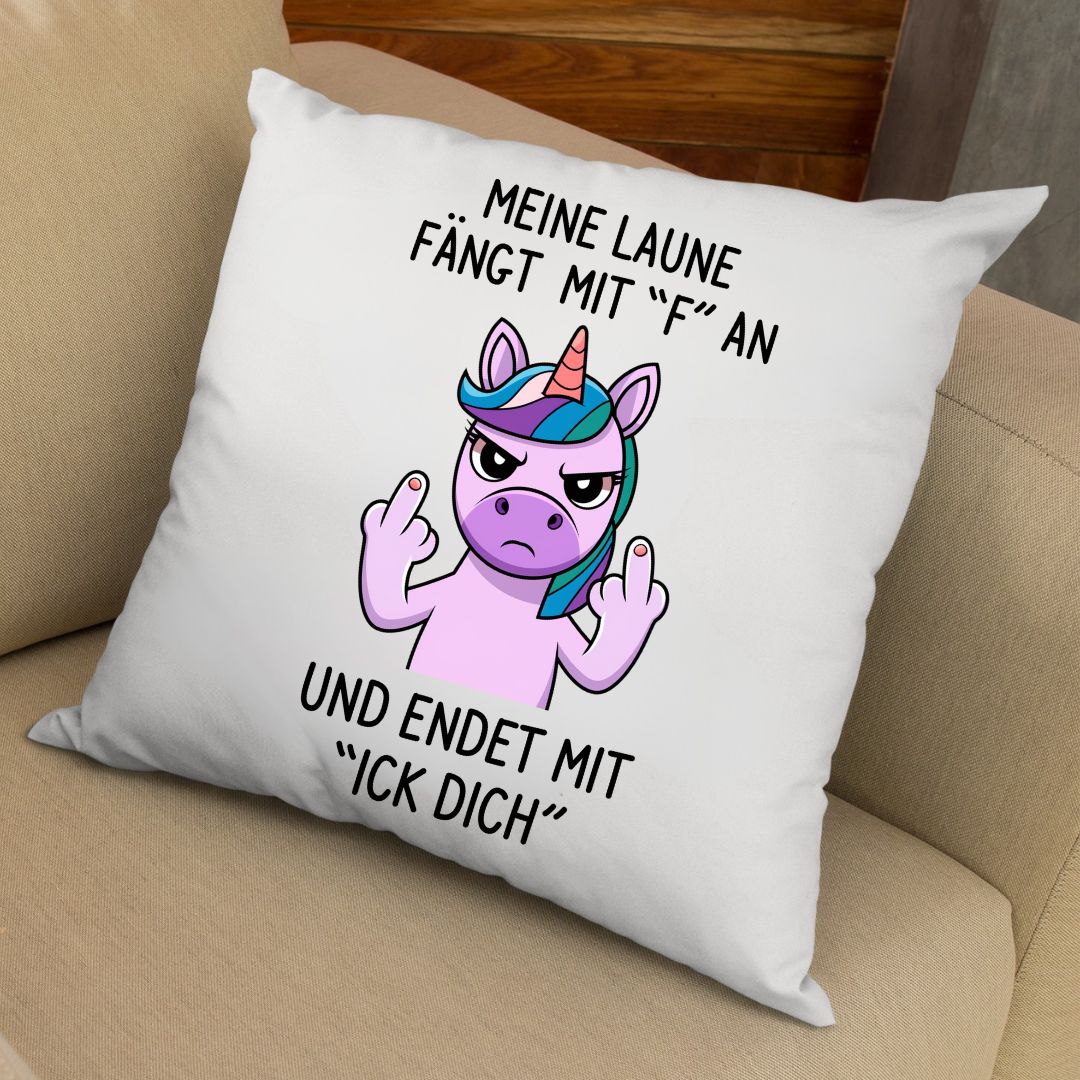 Laune mit F - Kissen