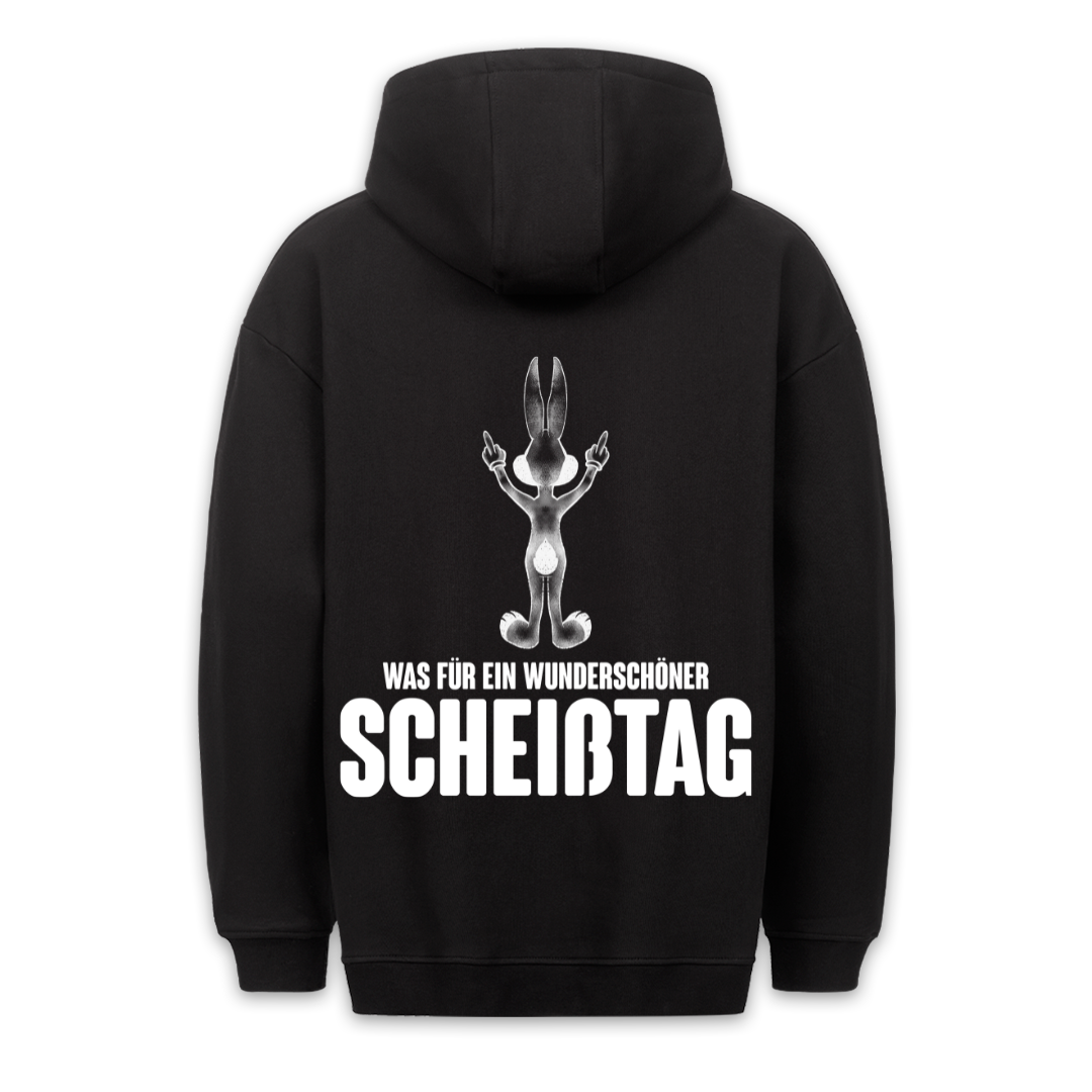 Scheißtag Hase - Hoodie Unisex Rückendruck