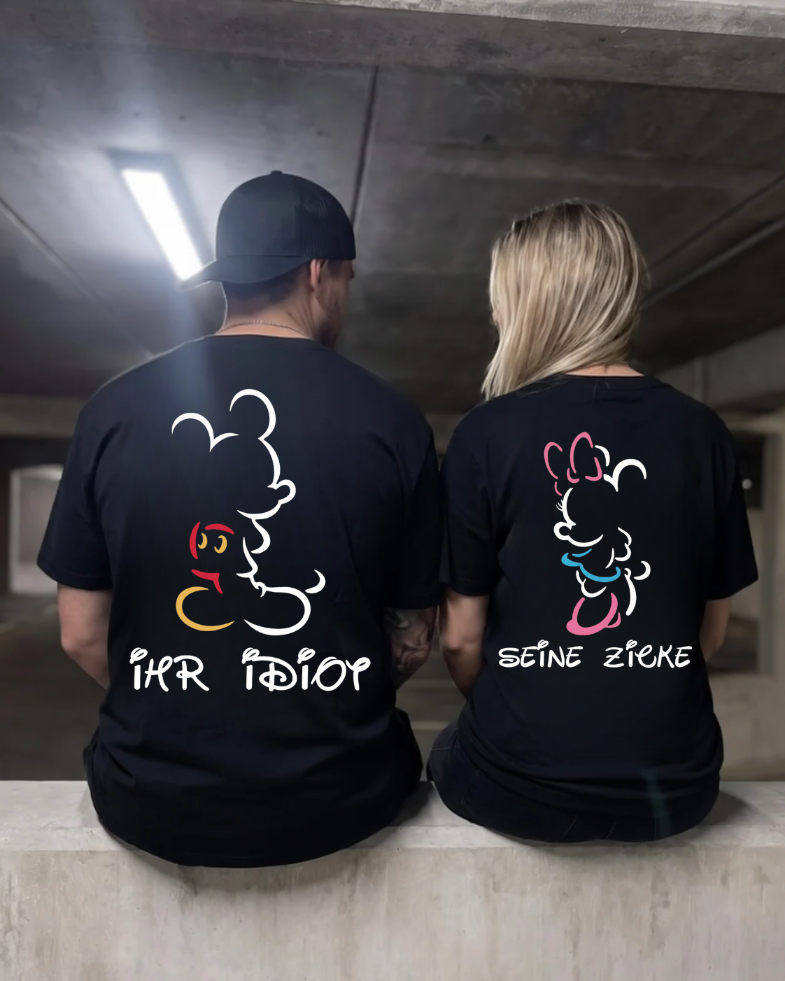 Zicke Idiot Maus - Shirt Couple Bündel