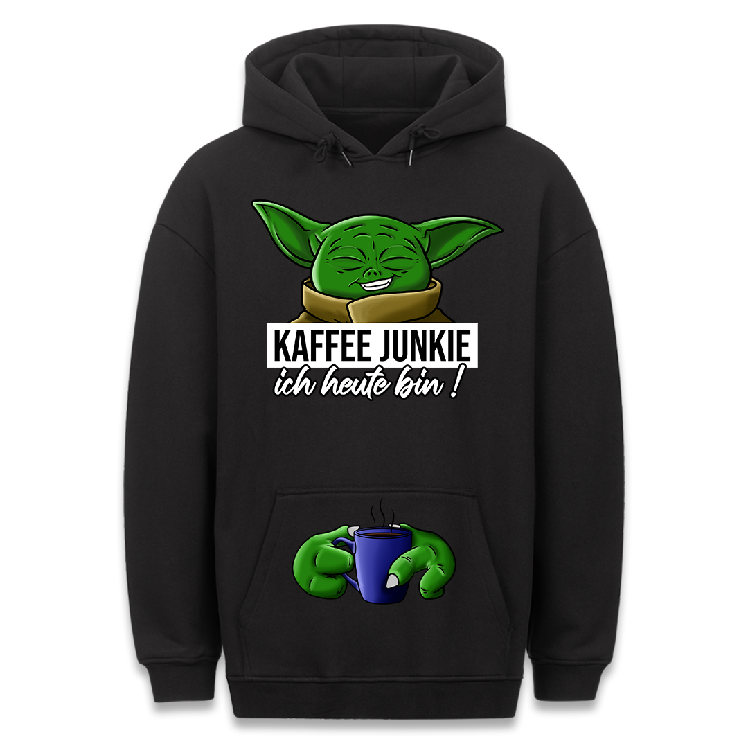 Kaffee Junkie - Hoodie Bauchtaschendruck