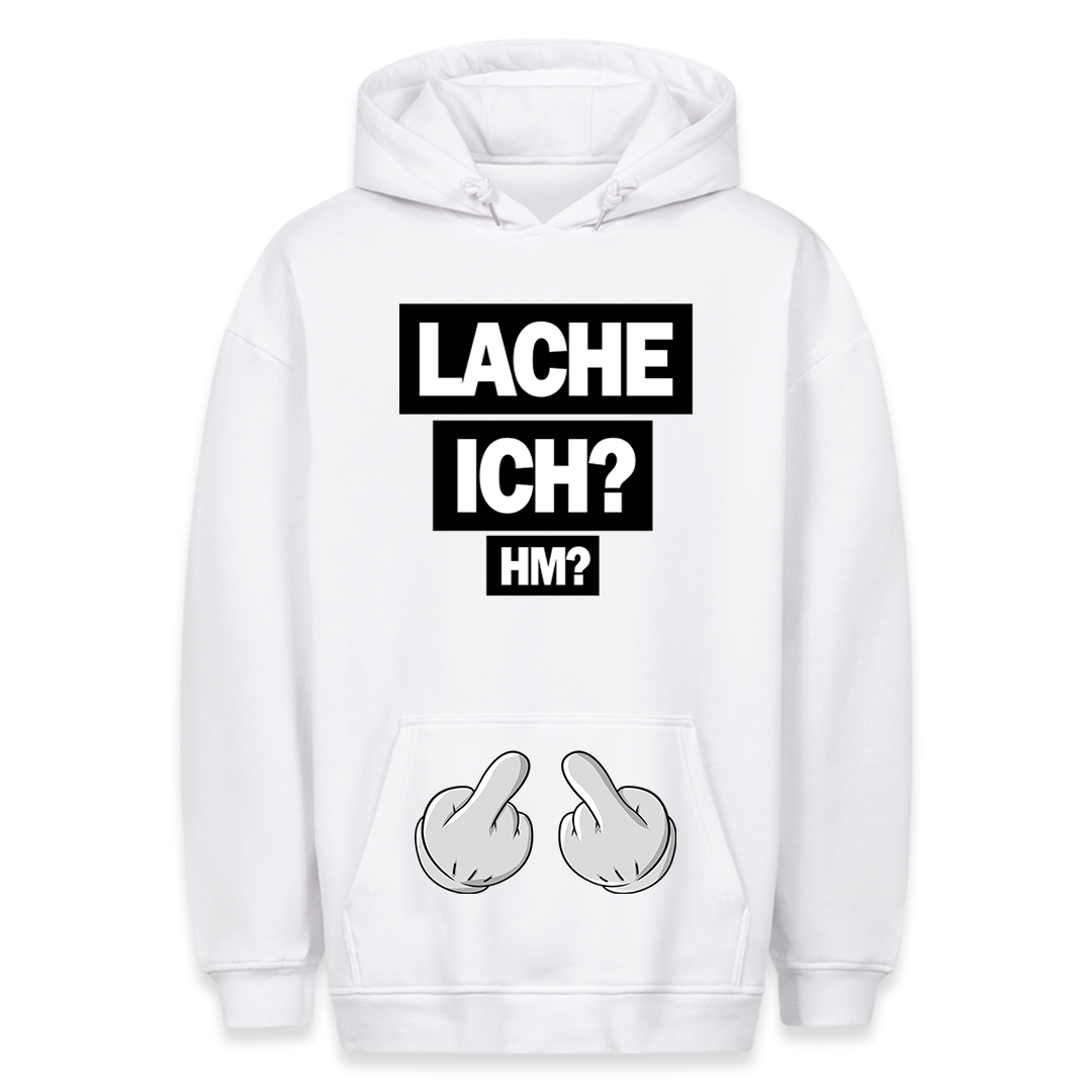 Lache ich? - Hoodie Bauchtaschendruck