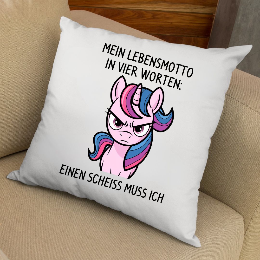 Lebensmotto - Kissen