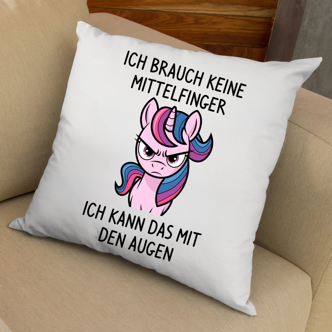 Brauch keine Mittelfinger - Kissen