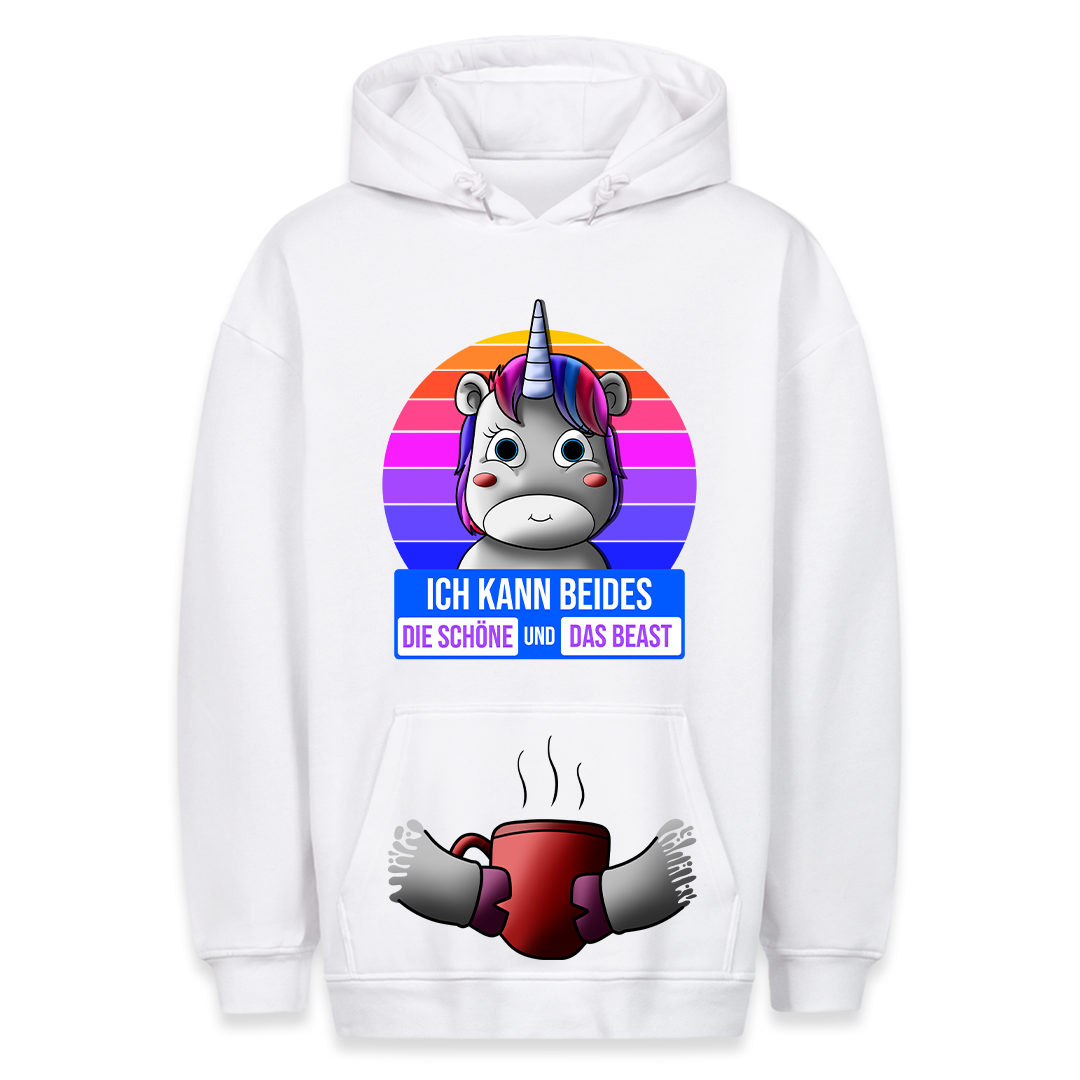 Die Schöne und das Biest Einhorn - Hoodie Bauchtaschendruck