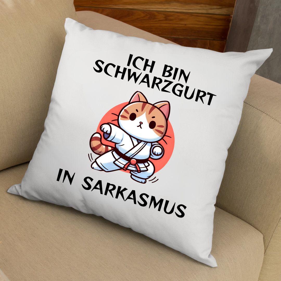 Schwarzgurt Sarkasmus - Kissen