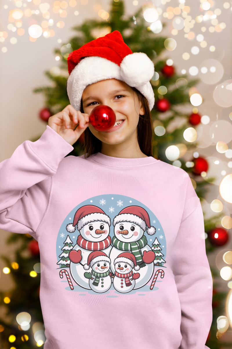 Snowman Family - Sweatshirt Kids