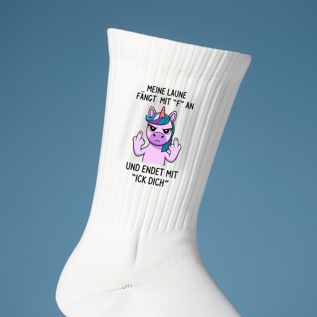 Einhorn Laune - Socken