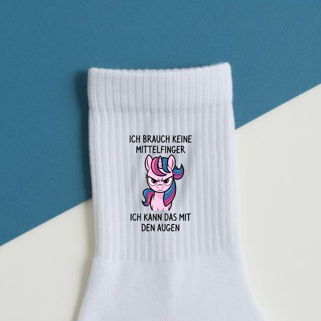Mittelfinger Einhorn - Socken