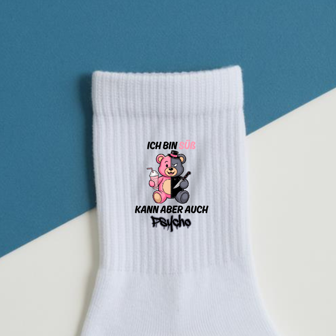 Süß/Psycho Bär - Socken