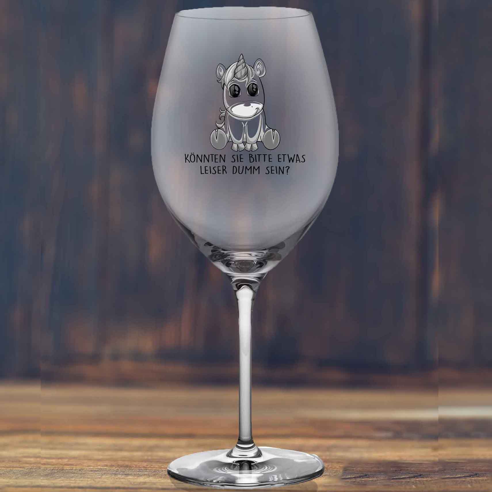 Leise Einhorn - Weinglas