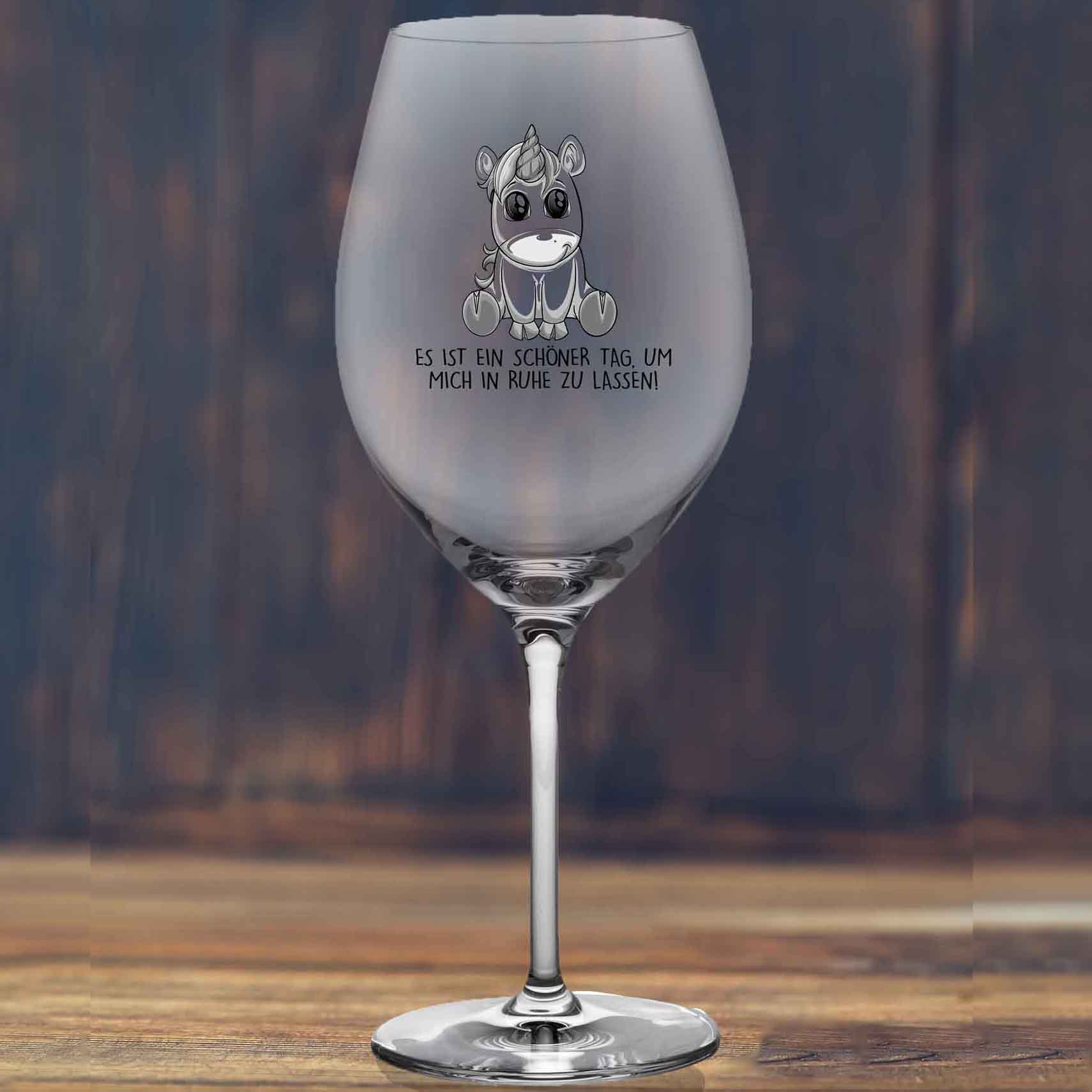 Ruhe Einhorn - Weinglas
