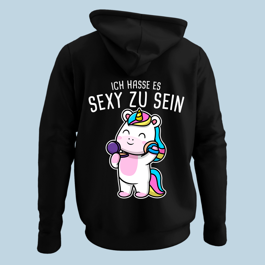 Sexy Einhorn - Hoodie Unisex Rückendruck