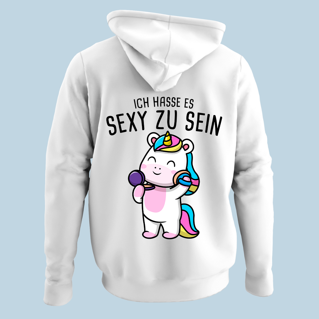 Sexy Einhorn - Hoodie Unisex Rückendruck