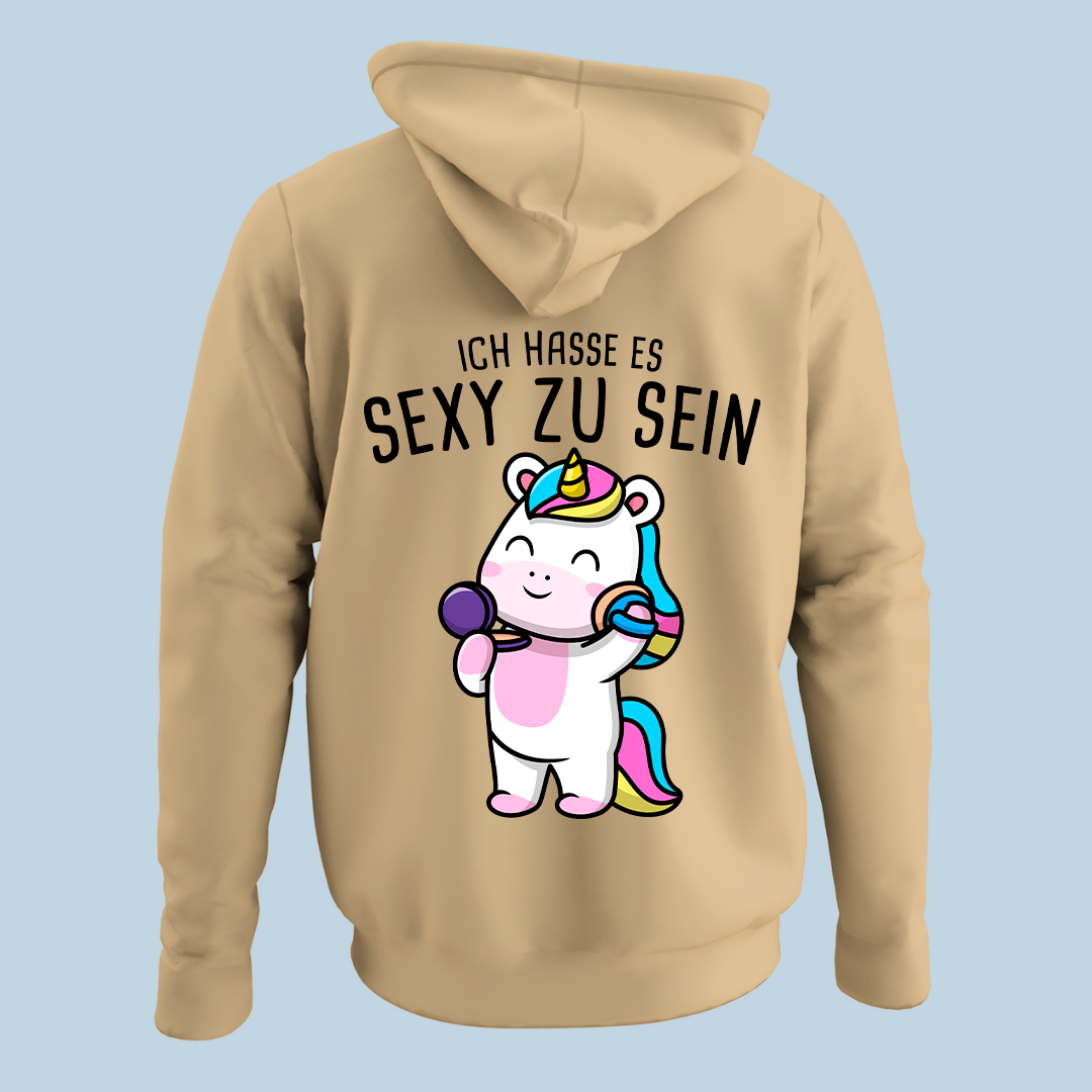 Sexy Einhorn - Hoodie Unisex Rückendruck