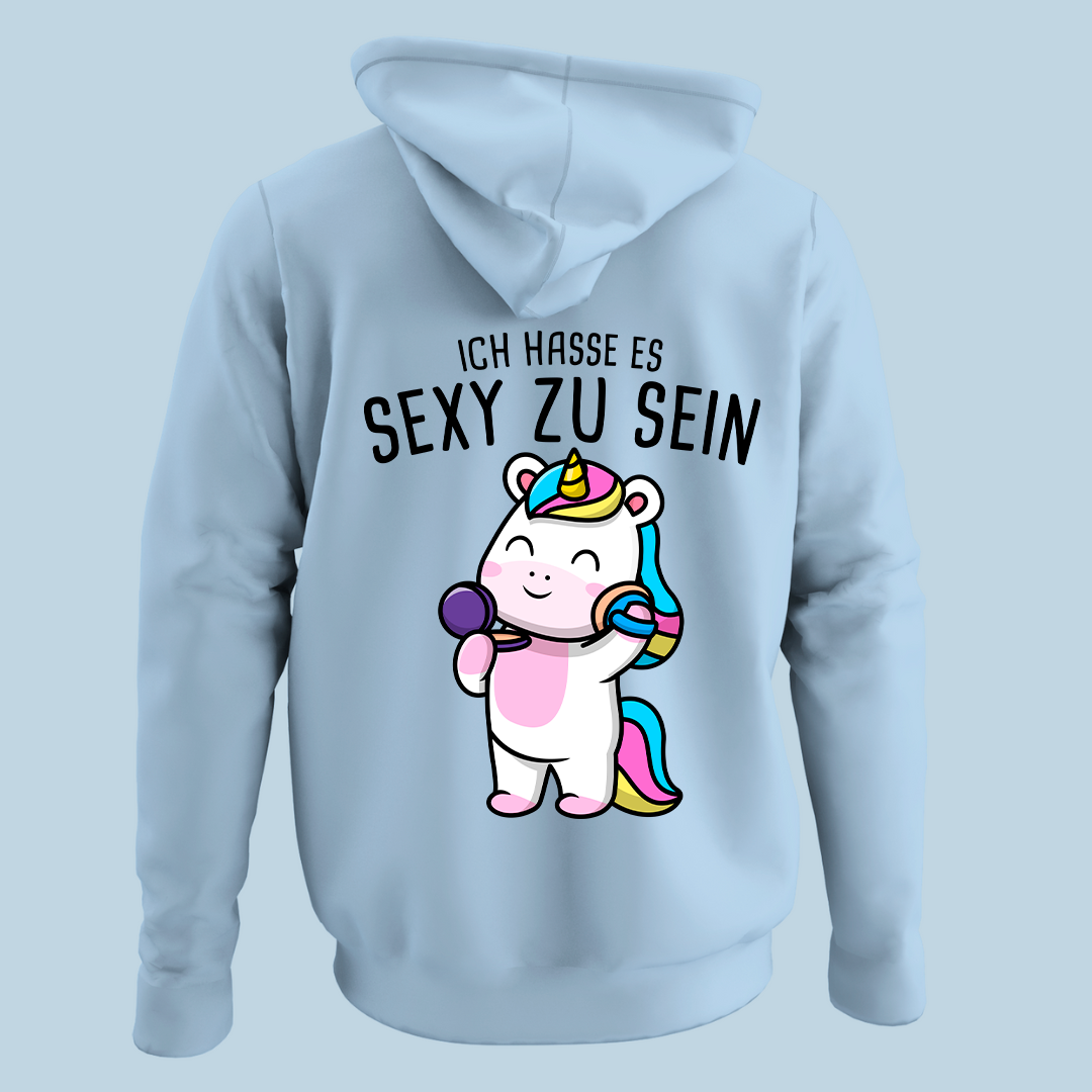 Sexy Einhorn - Hoodie Unisex Rückendruck