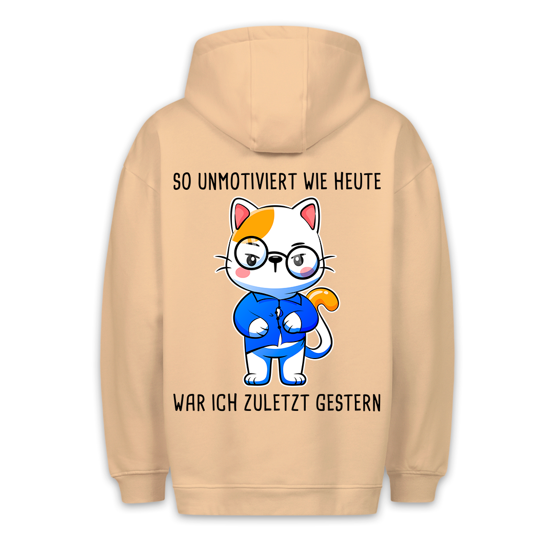 Unmotiviert Katze - Hoodie Unisex Rückendruck