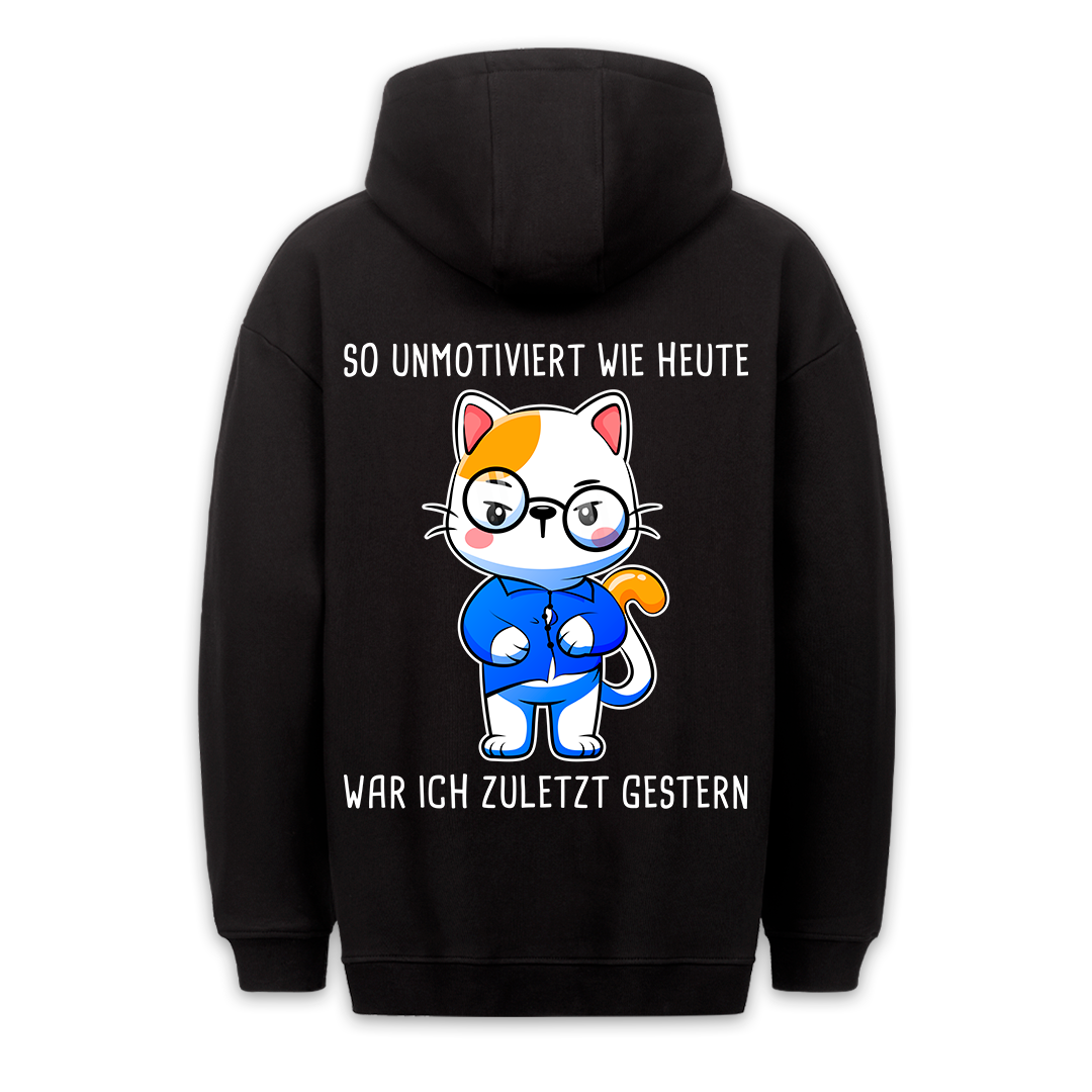 Unmotiviert Katze - Hoodie Unisex Rückendruck