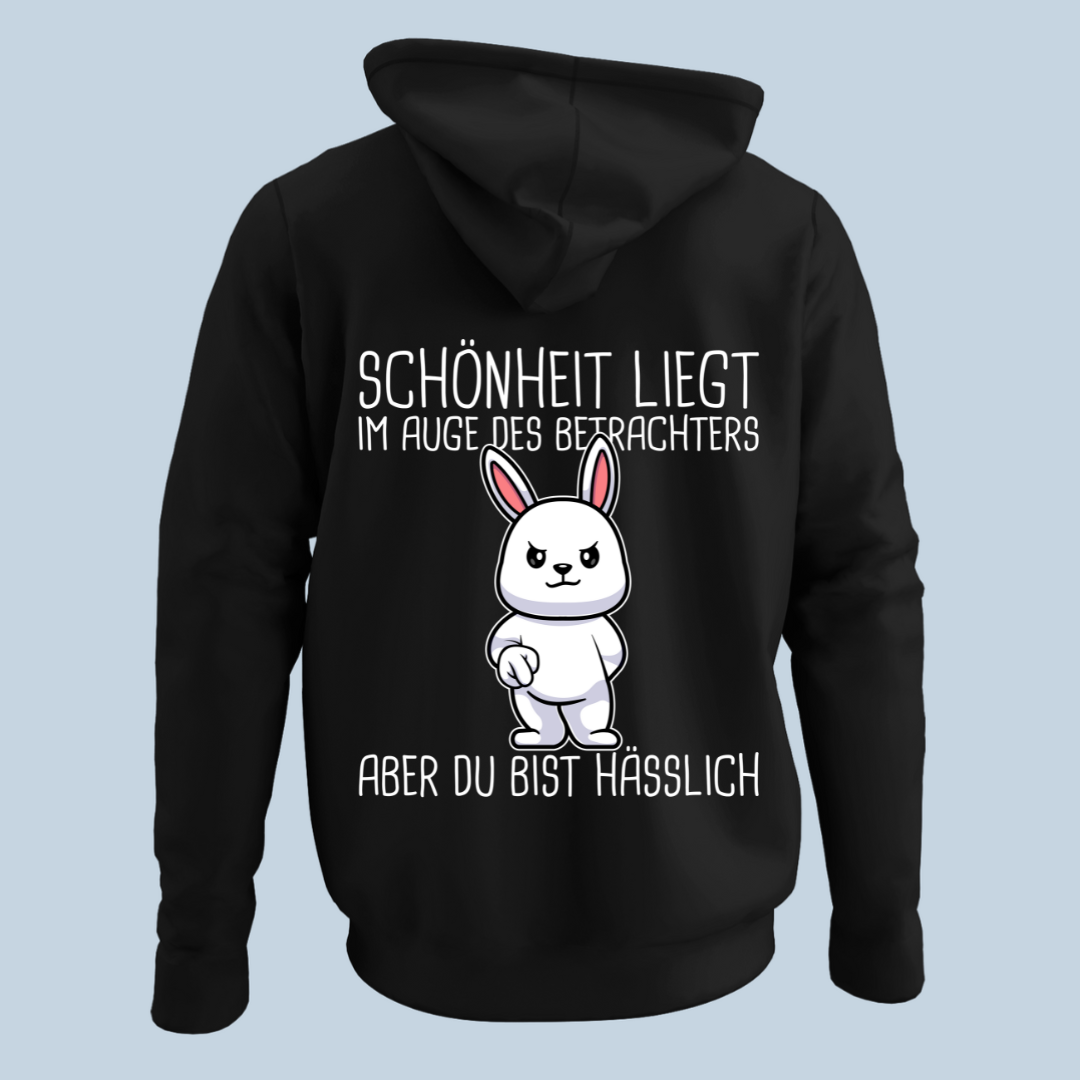 Schönheit Hase - Hoodie Unisex Rückendruck