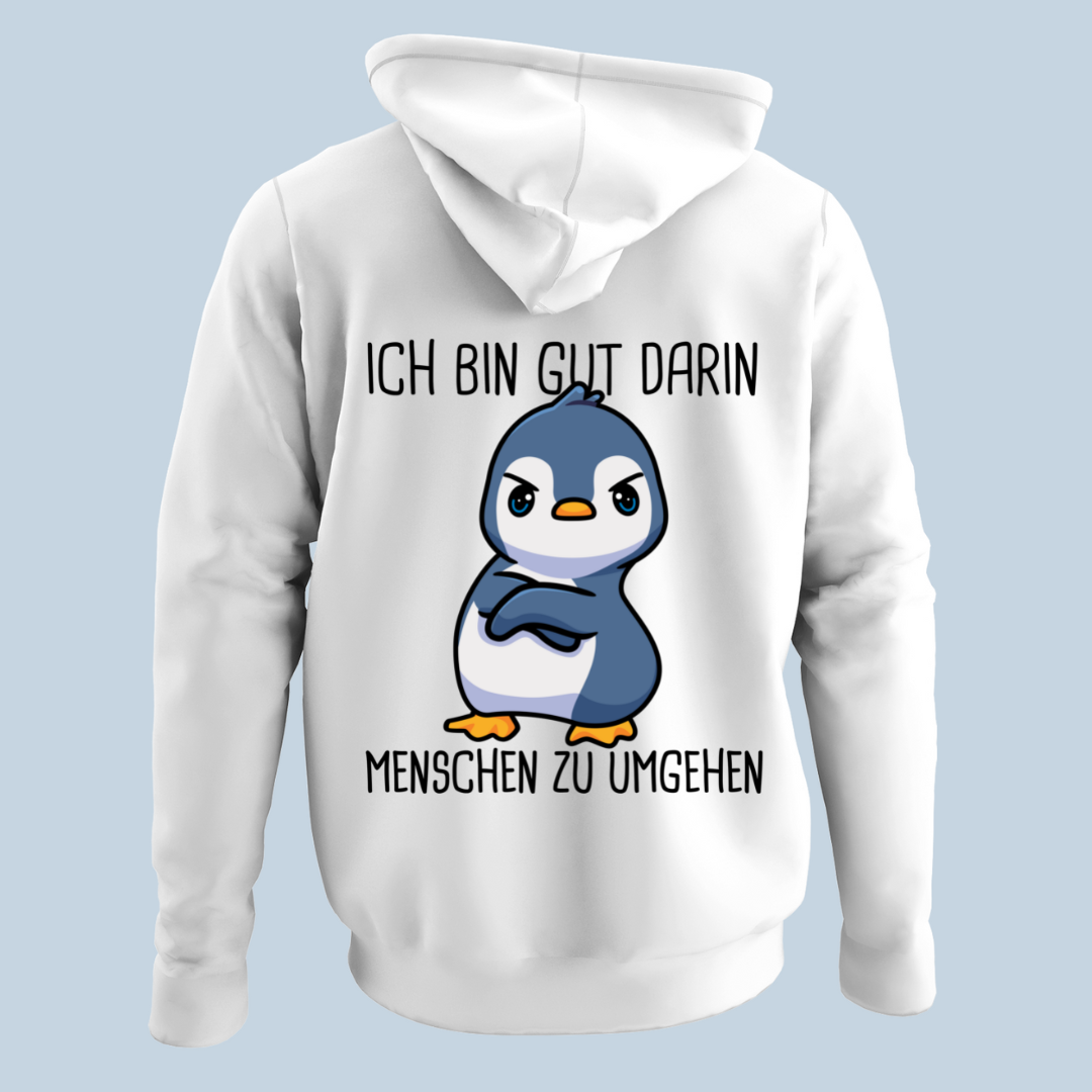 Umgehen Pinguin - Hoodie Unisex Rückendruck