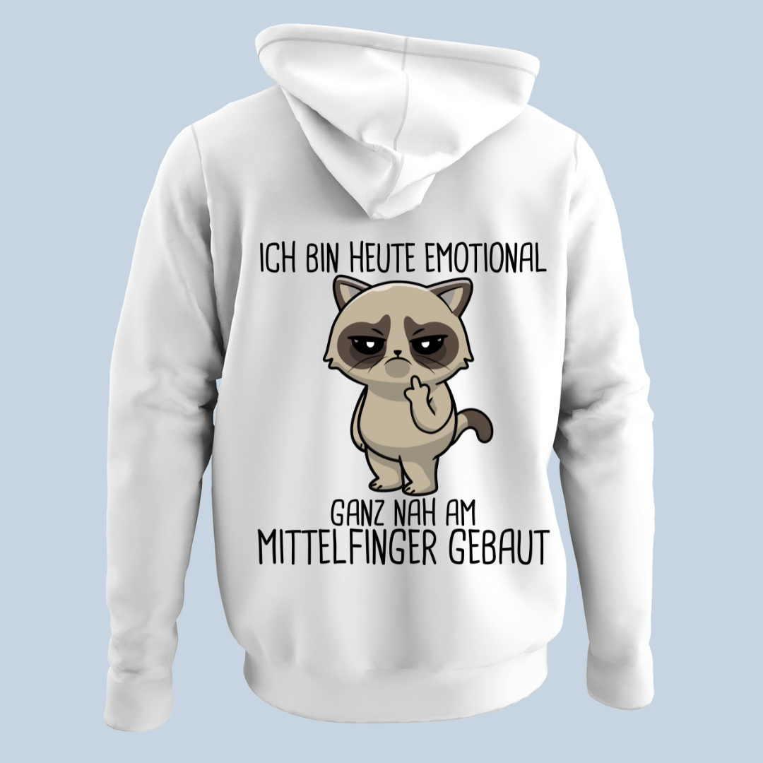 Emotional Katze - Hoodie Unisex Rückendruck