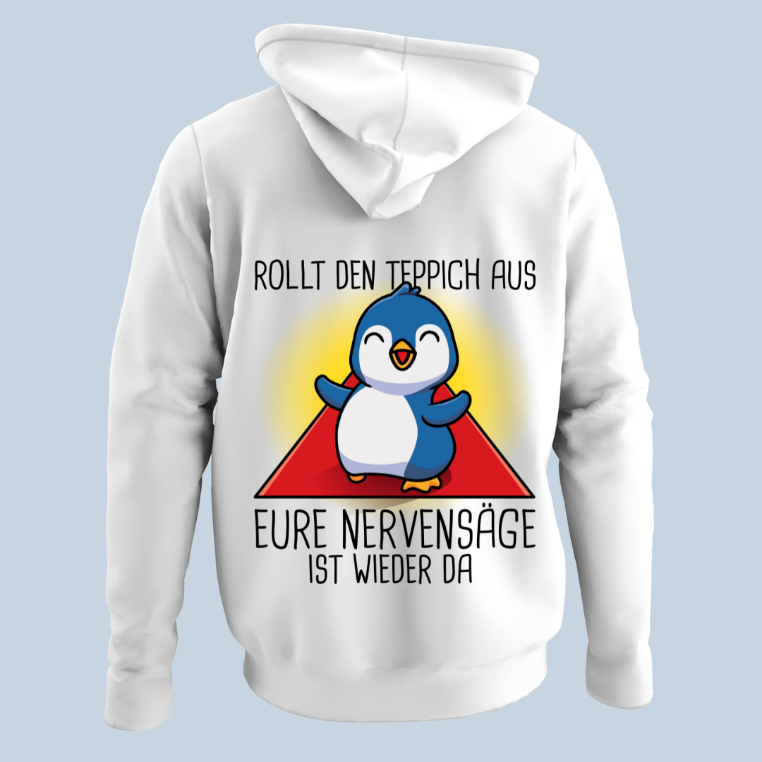 Nervensäge Pinguin - Hoodie Unisex Rückendruck