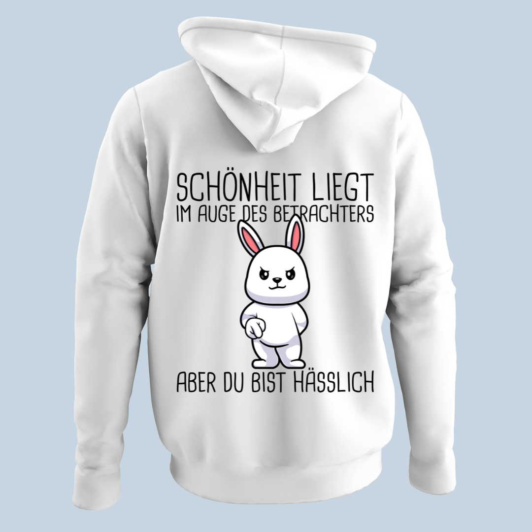 Schönheit Hase - Hoodie Unisex Rückendruck