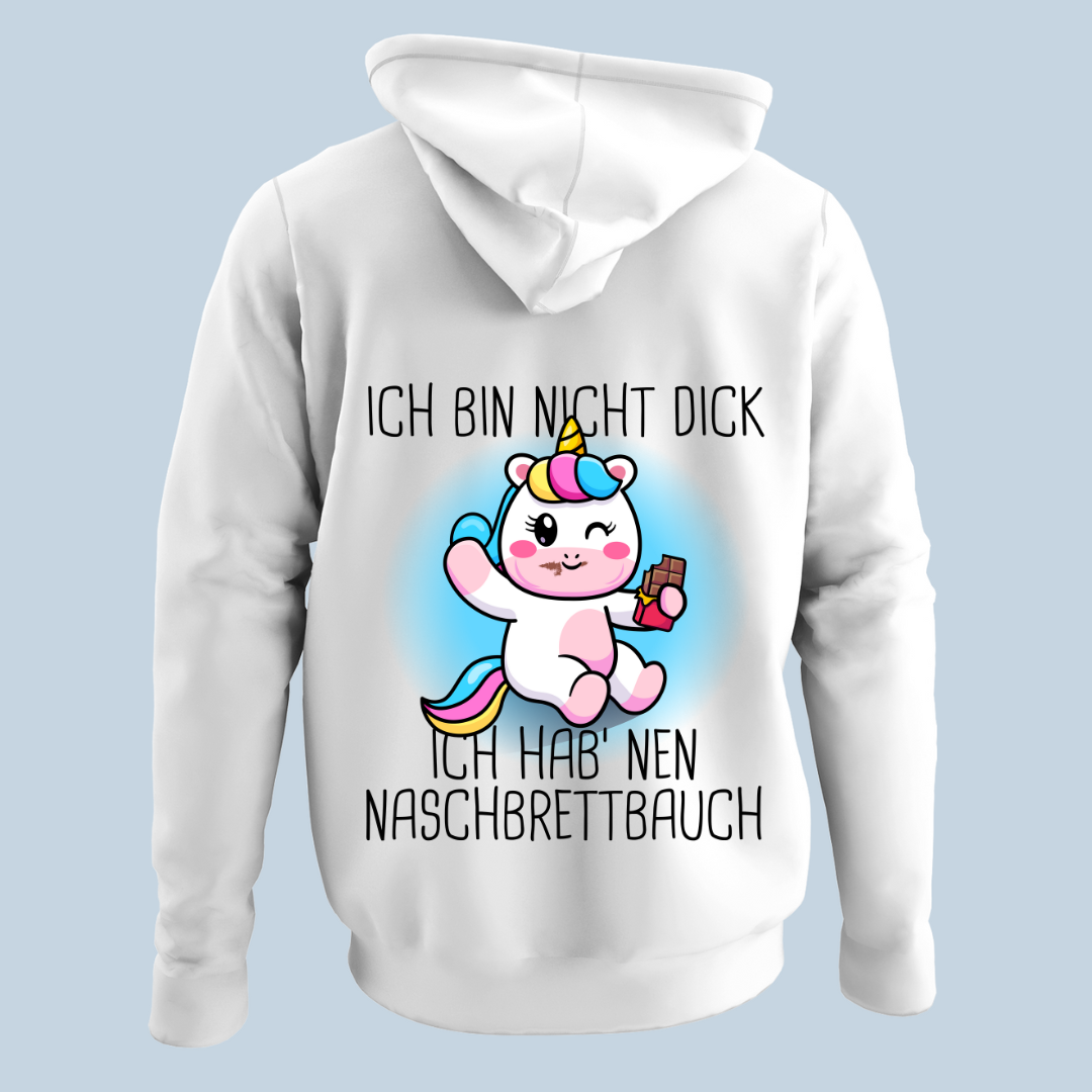 Naschbrettbauch - Hoodie Unisex Rückendruck