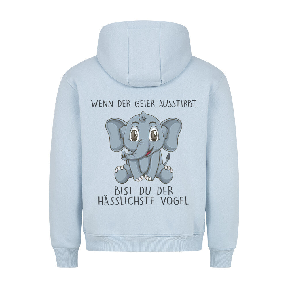 Geier Elefant - Hoodie Unisex Rückendruck