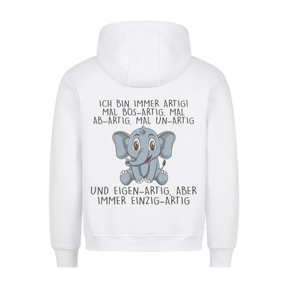 Einzigartig Elefant - Hoodie Unisex Rückendruck