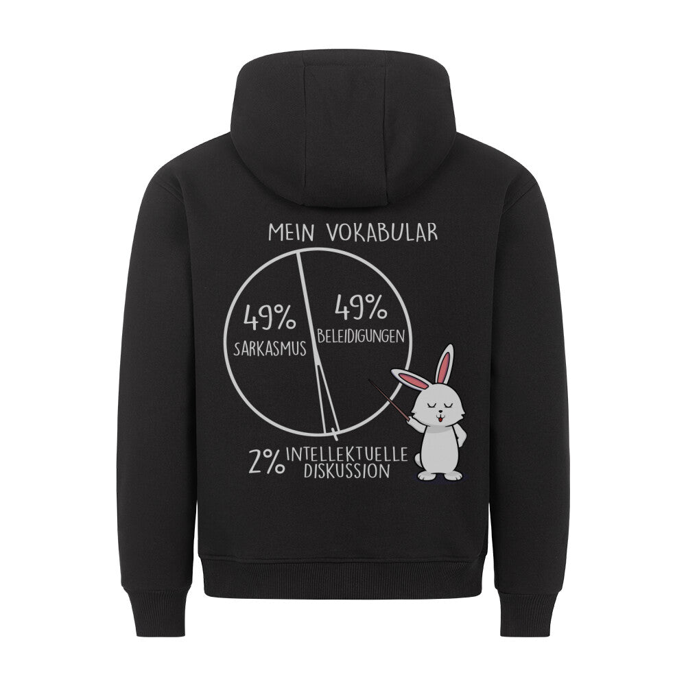 Vokabular Bunny - Hoodie Unisex Rückendruck