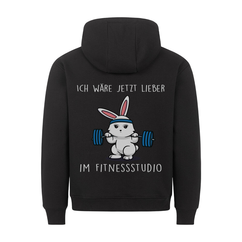 Fitnessstudio Bunny - Hoodie Unisex Rückendruck