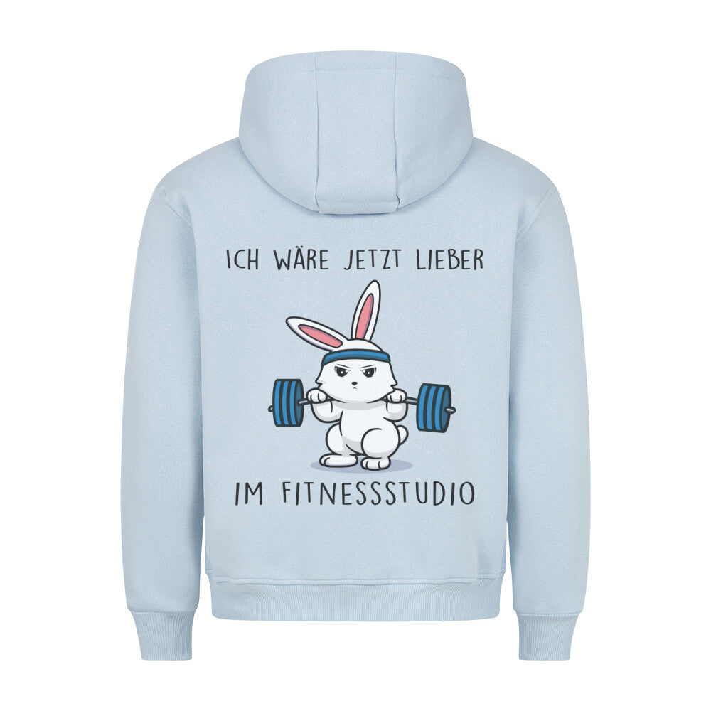 Fitnessstudio Bunny - Hoodie Unisex Rückendruck