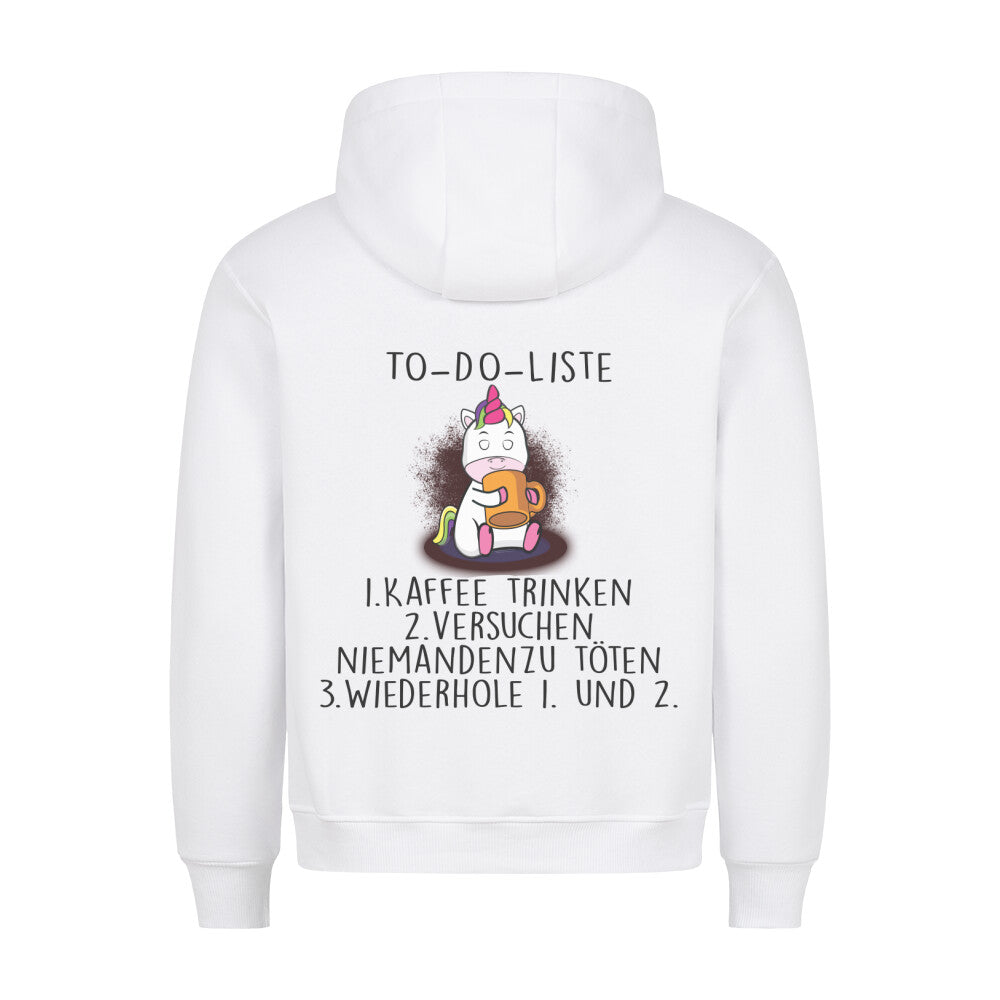 To-Do Cute Einhorn - Hoodie Unisex Rückendruck