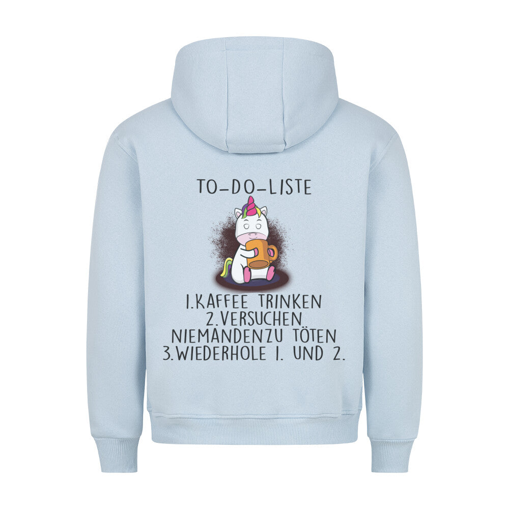 To-Do Cute Einhorn - Hoodie Unisex Rückendruck