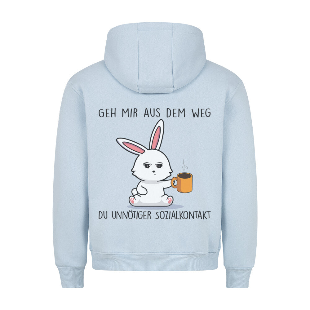 Sozialkontakt Bunny - Hoodie Unisex Rückendruck