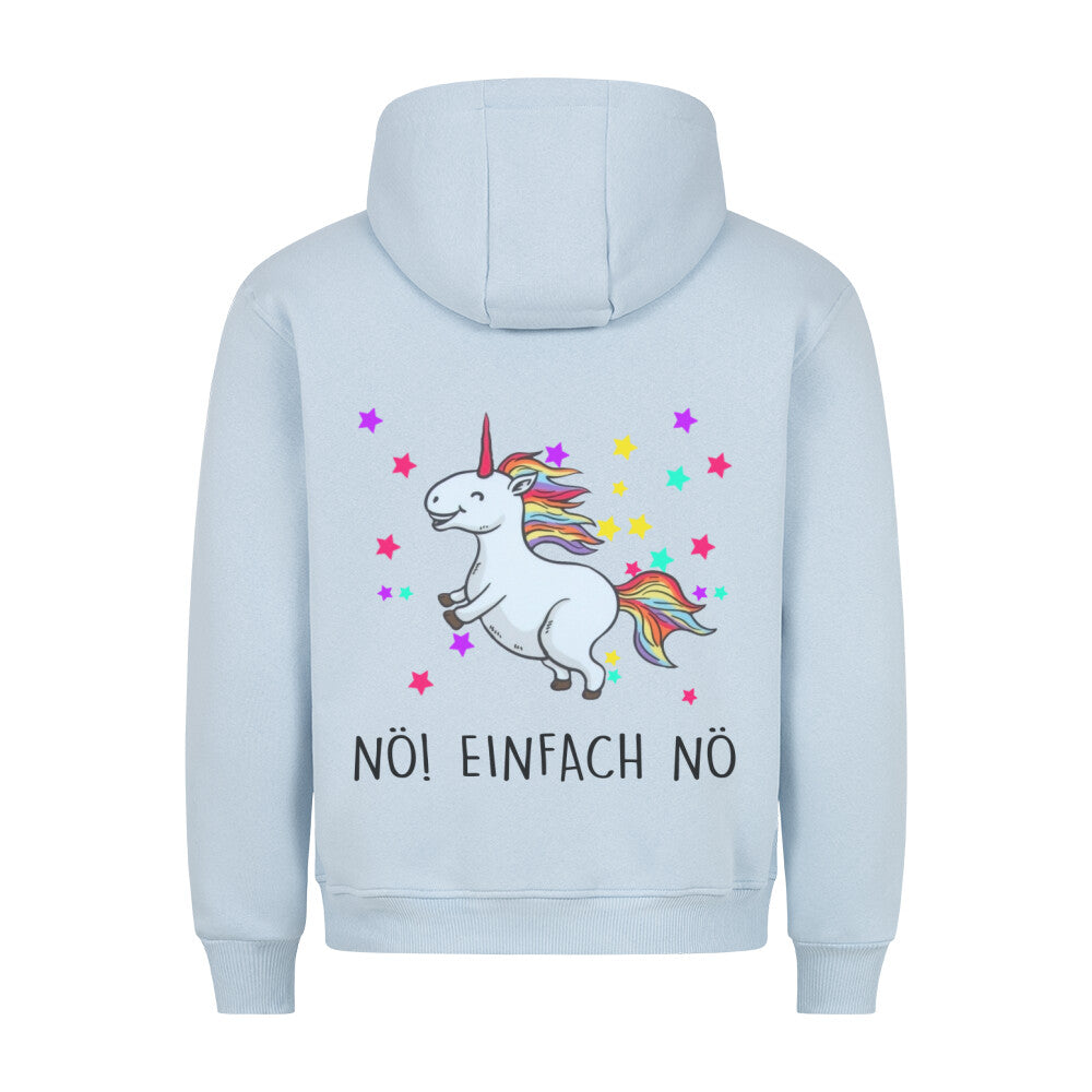 Nö! Glitzer Einhorn - Hoodie Unisex Rückendruck