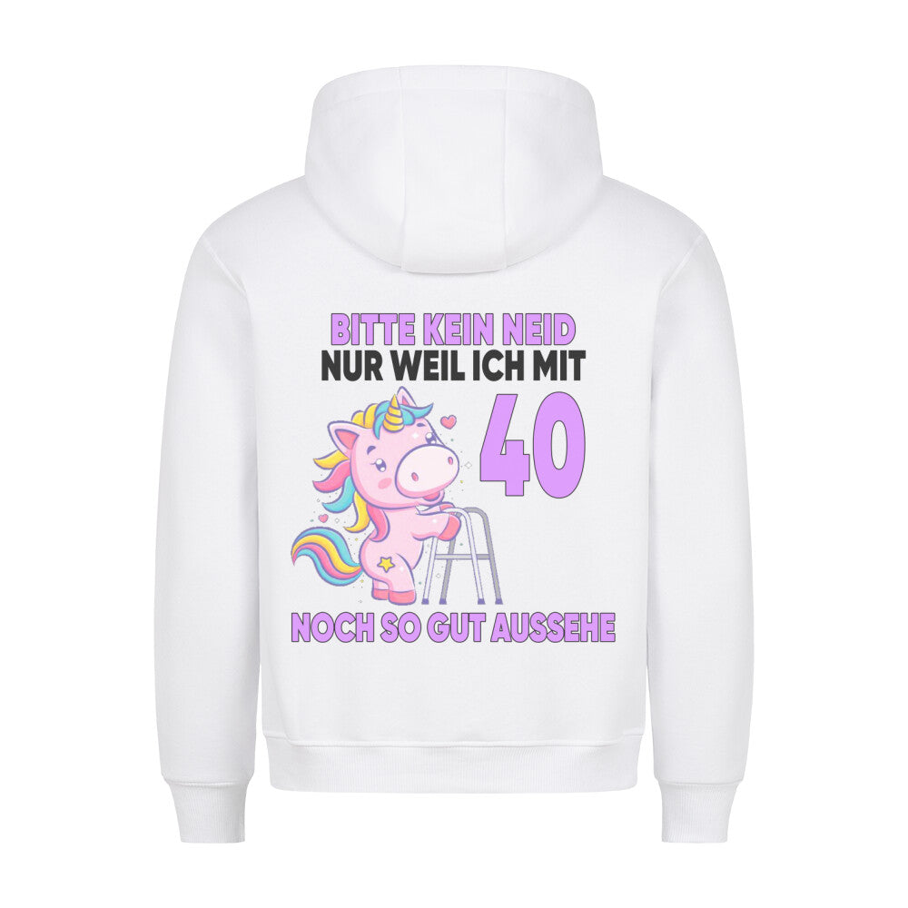 40 Einhorn - Hoodie Unisex Rückendruck