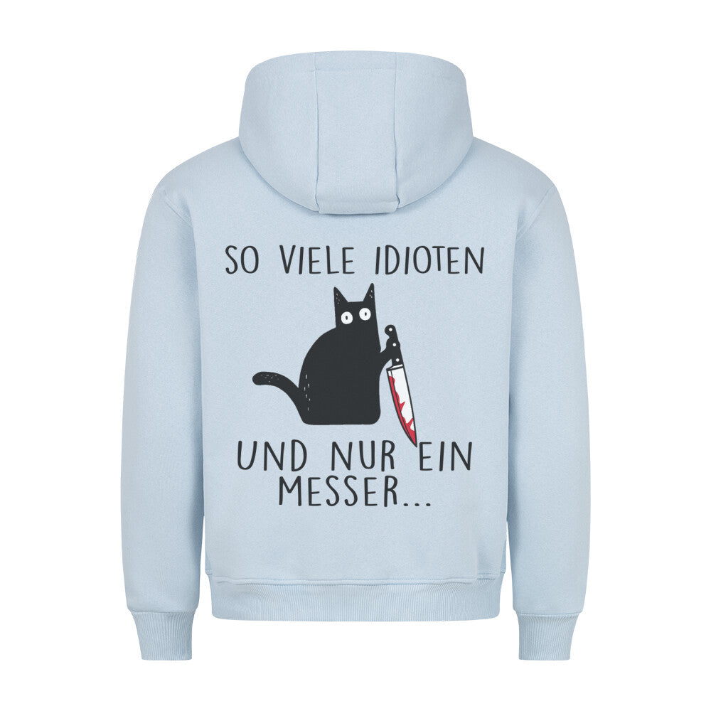 Idioten Katze 2 - Hoodie Unisex Rückendruck