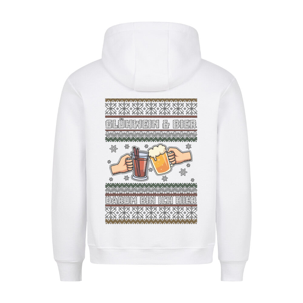 Glühwein und Bier - Hoodie Unisex Rückendruck