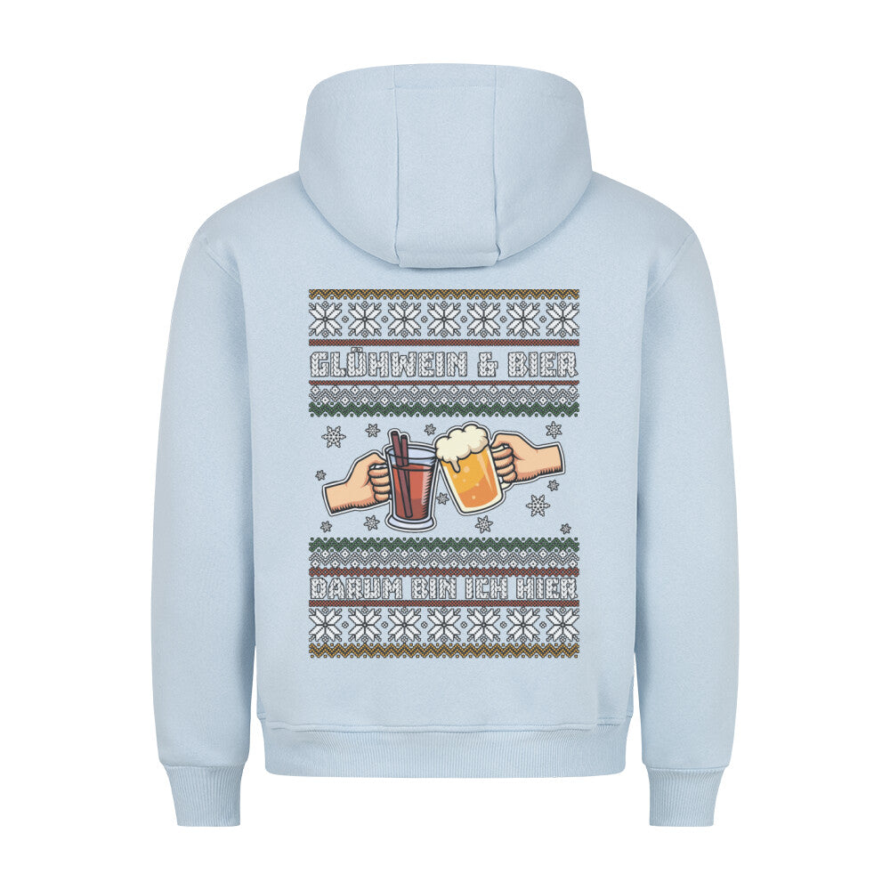 Glühwein und Bier - Hoodie Unisex Rückendruck